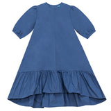Pompomme Blue Taffeta Dress