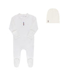 Ely's & Co Ivory Embroidered Nautical Footie & Beanie