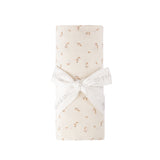 Ely's & Co Ivory Printed Floral Muslin Swaddle