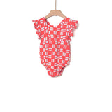 Yell-OH Red Heart Print Romper