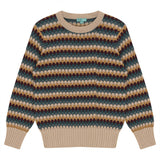 Pompomme Blue Bubble Knit Sweater
