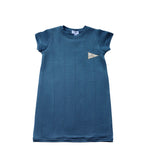 Crew Blue Palm Quilted Cotton Dress