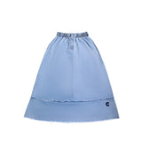 Crew Blue Denim Paperbag Maxi Skirt