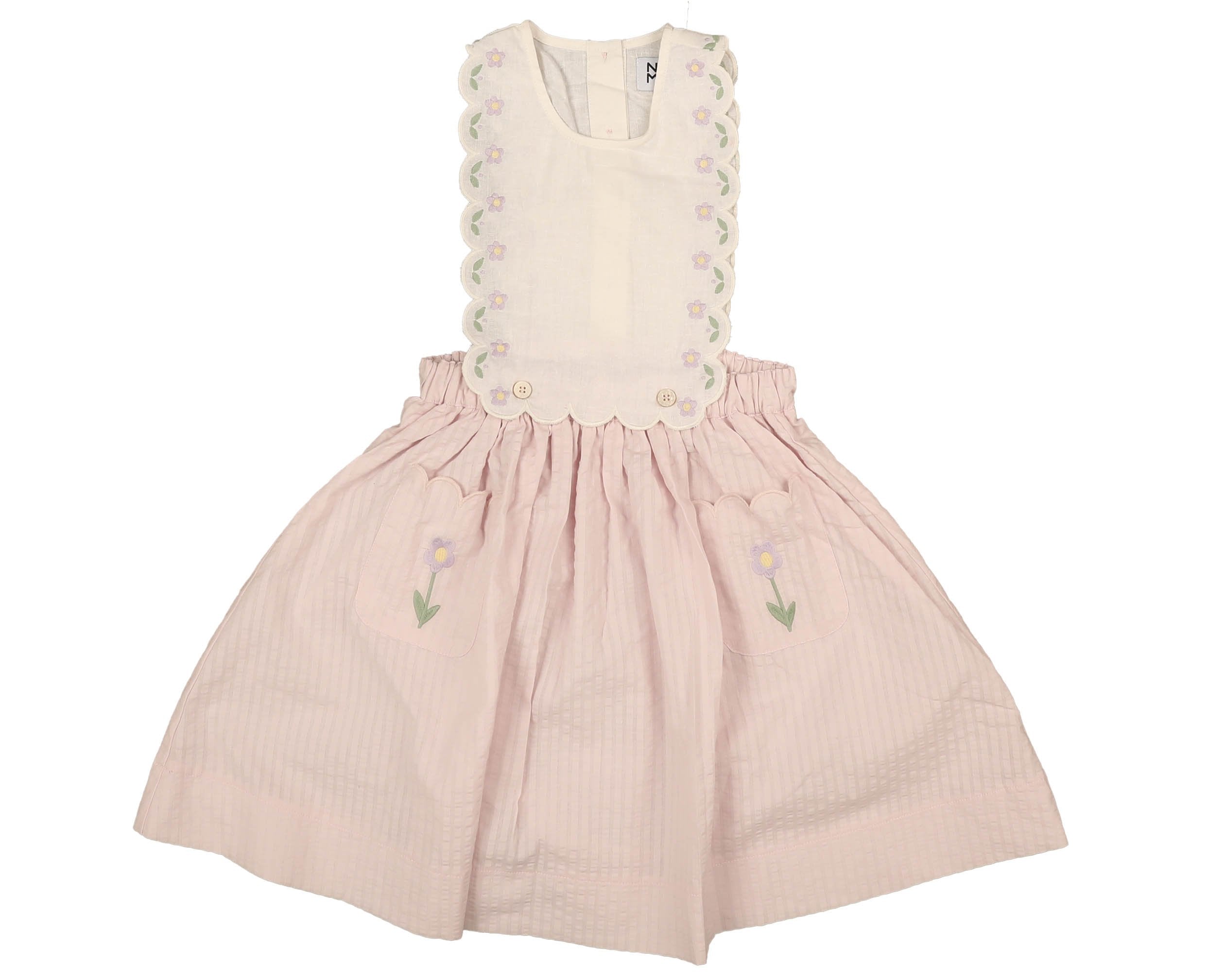 Belati Lavendar Scallop Apron Dress 10 / Lavendar