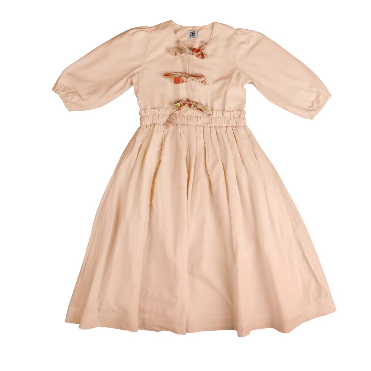 Belati Solid to Floral Tie Dress