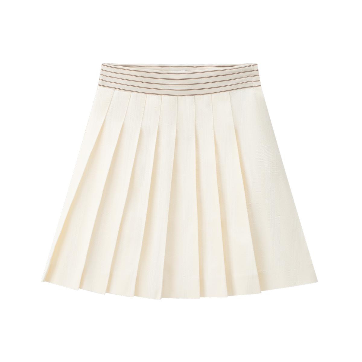 Coco Blanc Cream Pleated Skirt Young Timers Boutique — free download