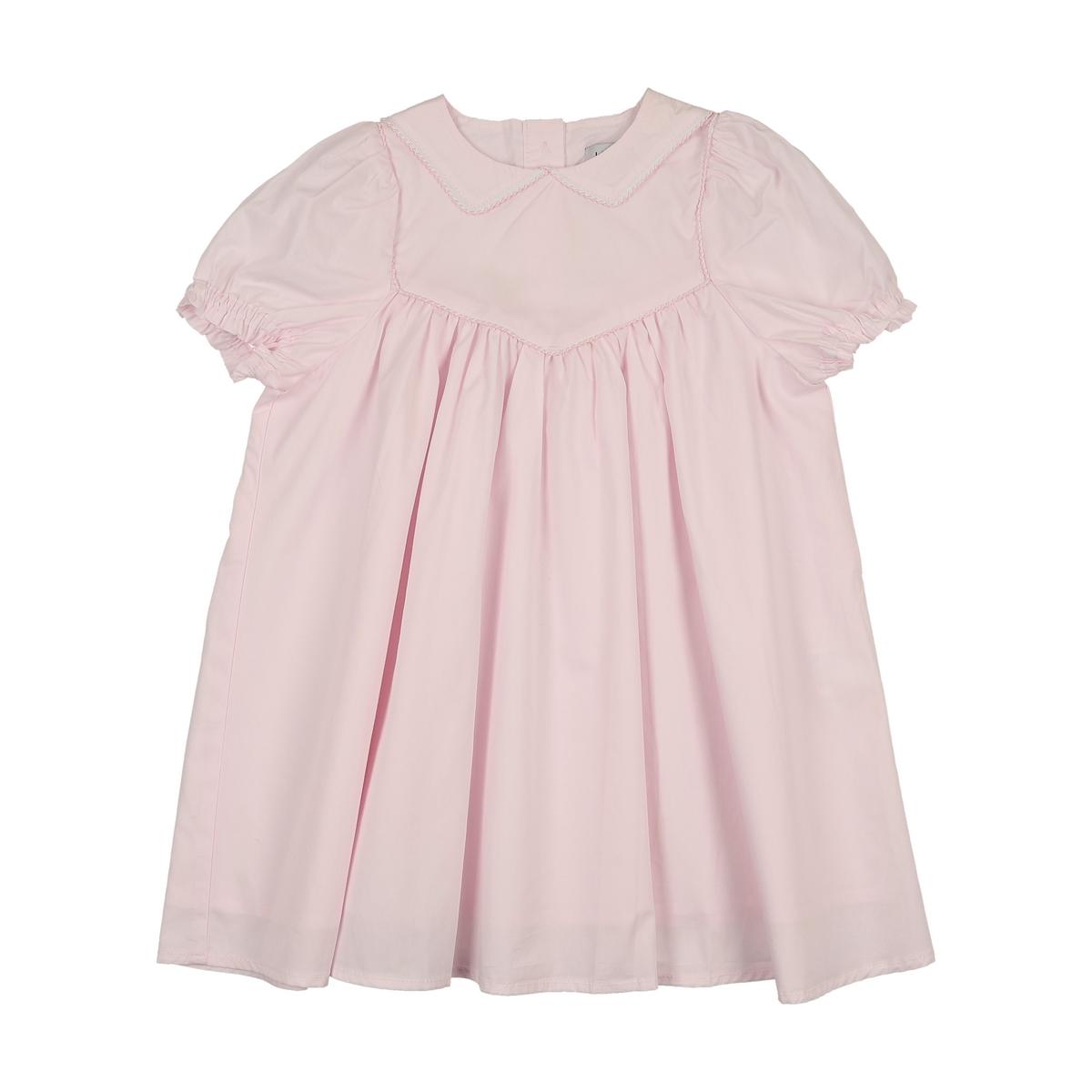 Kin Kin Light Pink Stitched Down Collar Short Sleeve Dress – Young Timers  Boutique