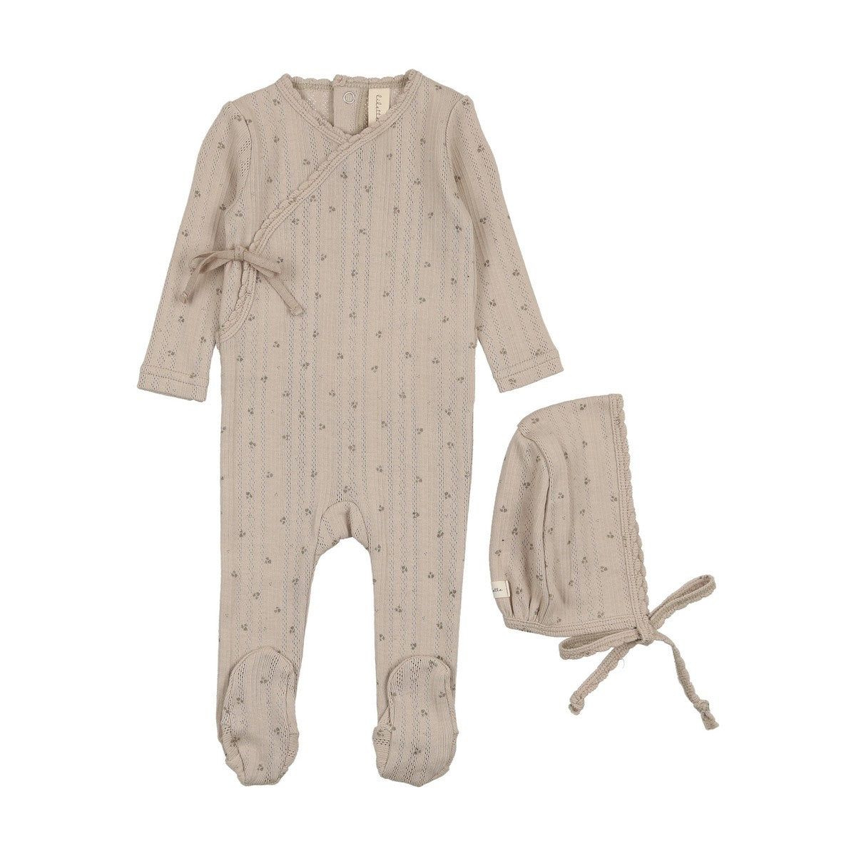 Fine Pointelle Ruffle Footie Set