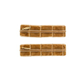 Project 6 Golden Sand Pristine Pleats Clip Set of Two