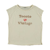 Tocoto Vintage Off White Sleeveless T-Shirt