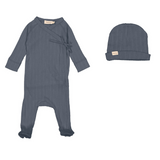 Marmar Stormy Blue Footie And Hat Set
