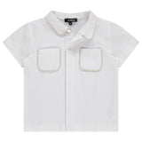 Jaybee White Tucked Shirt Set