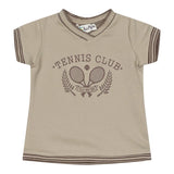 Teela Beige Tennis Logo Baby Set