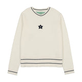 Maisonita Cream/Navy Star Knit Sweater