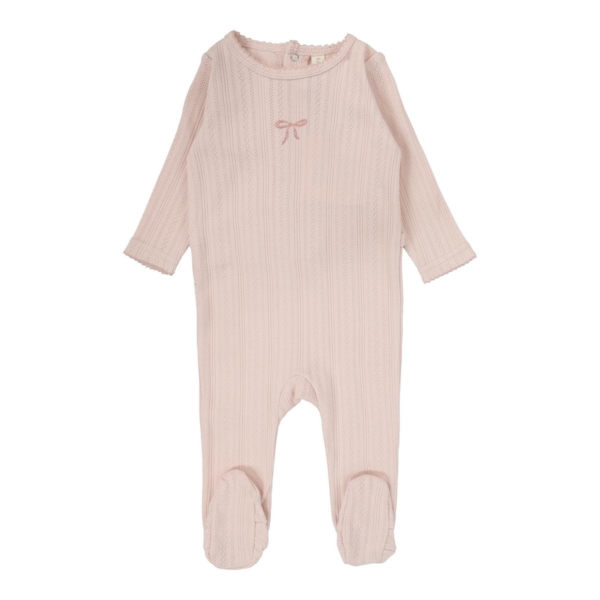 Lilette Fine Pointelle Footie - Petal Pink