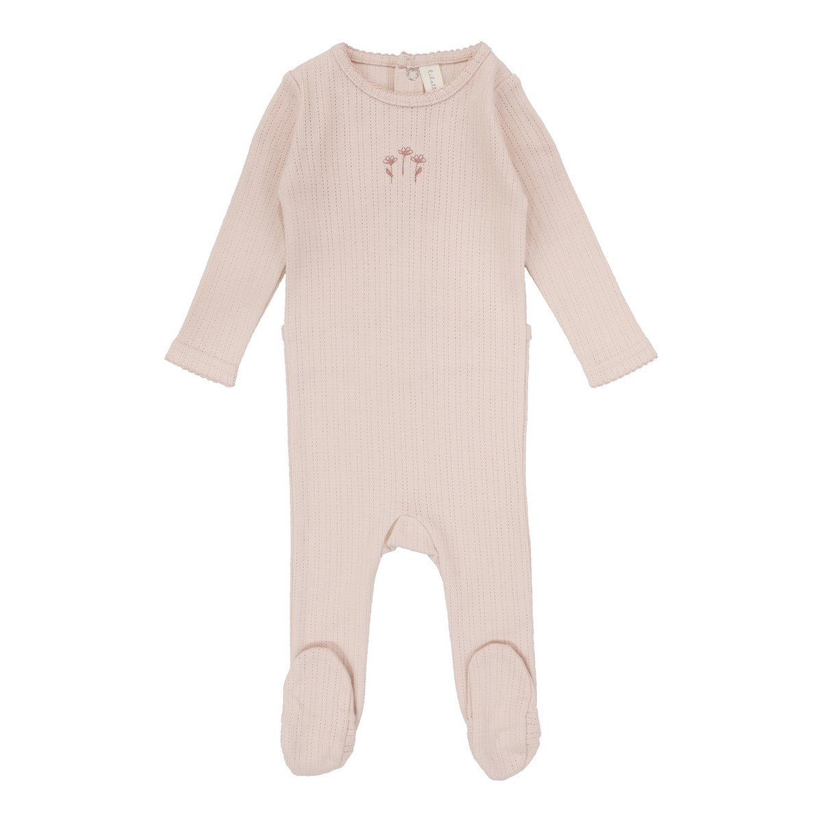 Lilette Fine Pointelle Footie Set - Petal Pink main image 0