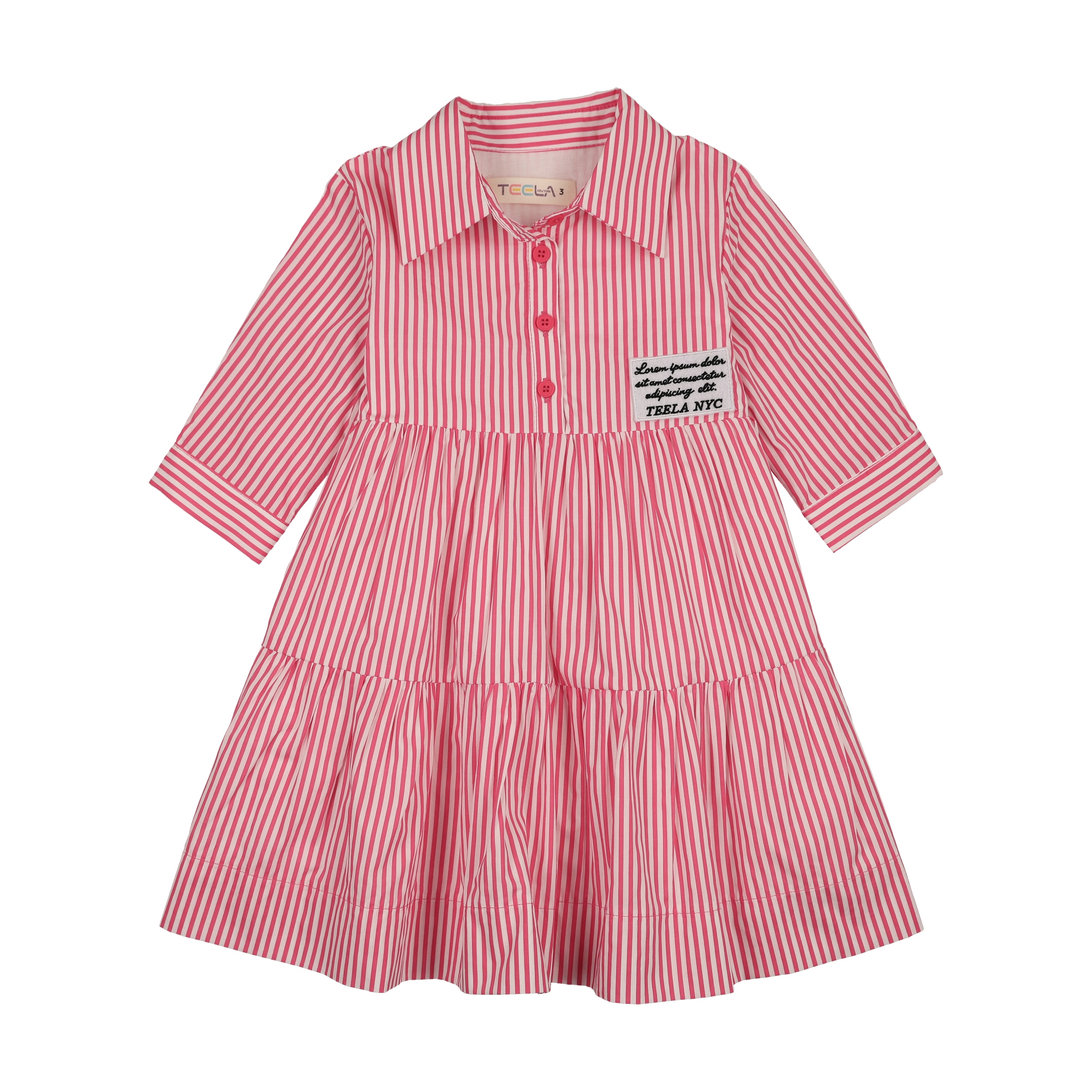teela pink denim dress Seersucker – Young Timers Boutique Women’s A-line dress Kiara Try-on Dress Sample Care Instructions Dry SIZE:9 Yrs