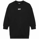 DKNY Black Terry Sweatshirt Dress