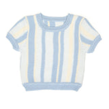 Tun Tun Ice Blue Striped Knit Top