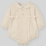 Paz Light Brown Woven Romper