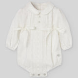 Paz Cream Woven Bow Romper