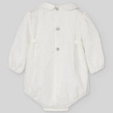 Paz Cream Woven Bow Romper
