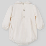 Paz Cream Woven Button Lua Romper