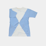 Booso Blue/Ecru Panel Dress