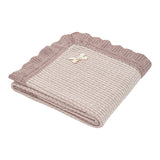 Paz Mist Pink/Cream Knit Blanket