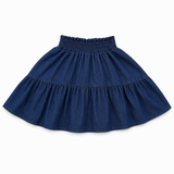 Teela Dark Denim Smocked Skirt