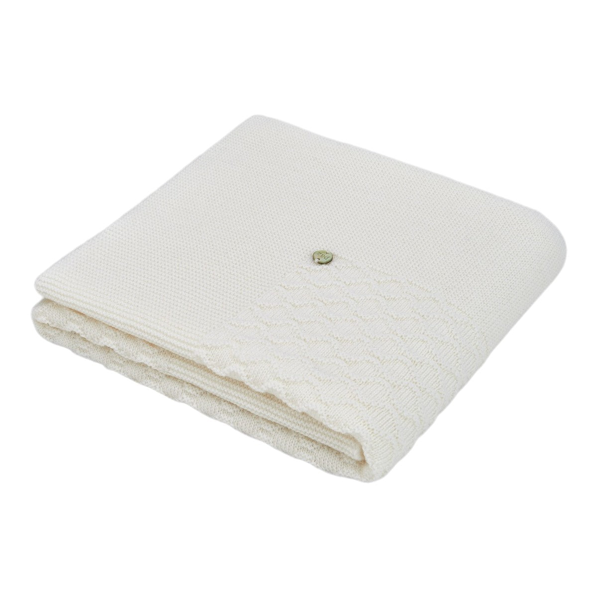 Paz Cream Knit Newborn Blanket
