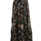 Hev Black Floral Skirt