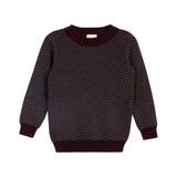 Looms Burgundy Herringbone Collection Sweater
