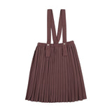 Analogie Vintage Purple Knife Pleated Suspender Skirt