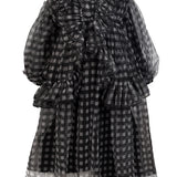 Raspberry Plum Black Erika Midi Dress