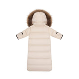 Ellabee Beige/Natural Raccoon Down Fur Snowsuit
