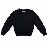 Teela Black Stud Knit Top