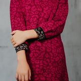 Limited Edition Raspberry Leopard Knit Dress