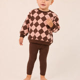 Parni Brown Argyle Sweatshirt Set