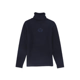 Le Bourdon Navy Fitted Knit Turtleneck