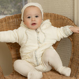 Bee & Dee Cream Shadow Boys Organic Ditsy Jacket