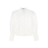 Valentina White Blouson Sleeve Shirt