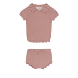 Teela Dusty Pink Collar Knit Set