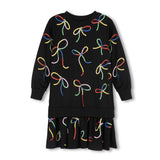 Phil and Phoebe Black Bow Sweatshirt Dress