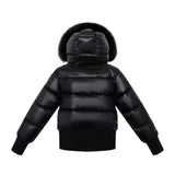 Ellabee Black Cherry Celine Bomber Down Coat