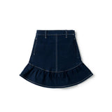 Birnham On The Sea Indigo Ruffle Skirt
