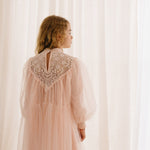Petite Amalie Shell Pink Lace Applique Tulle Dress