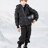 Ellabee Black/Blue Zipper Andres Down Coat