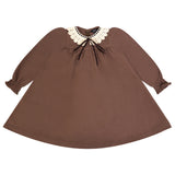 Jaybee Toffee Crochet Collar Dress