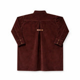 Birnham On The Sea Brick Corduroy Pleat Detail Shirt Dress